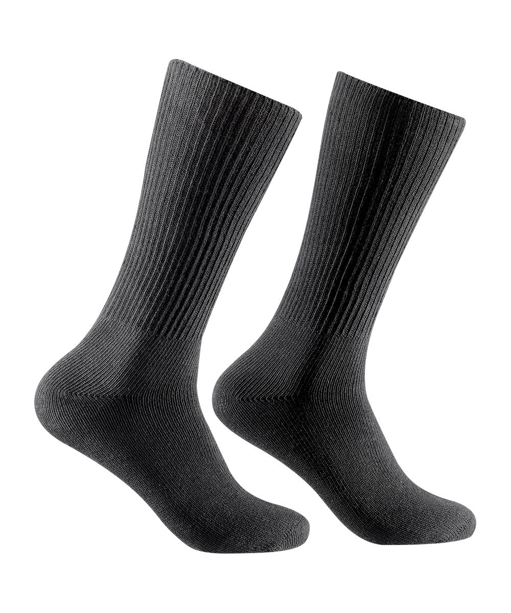 2 Pack Diabetic Soft Cotton Socks Black - Silverts 1