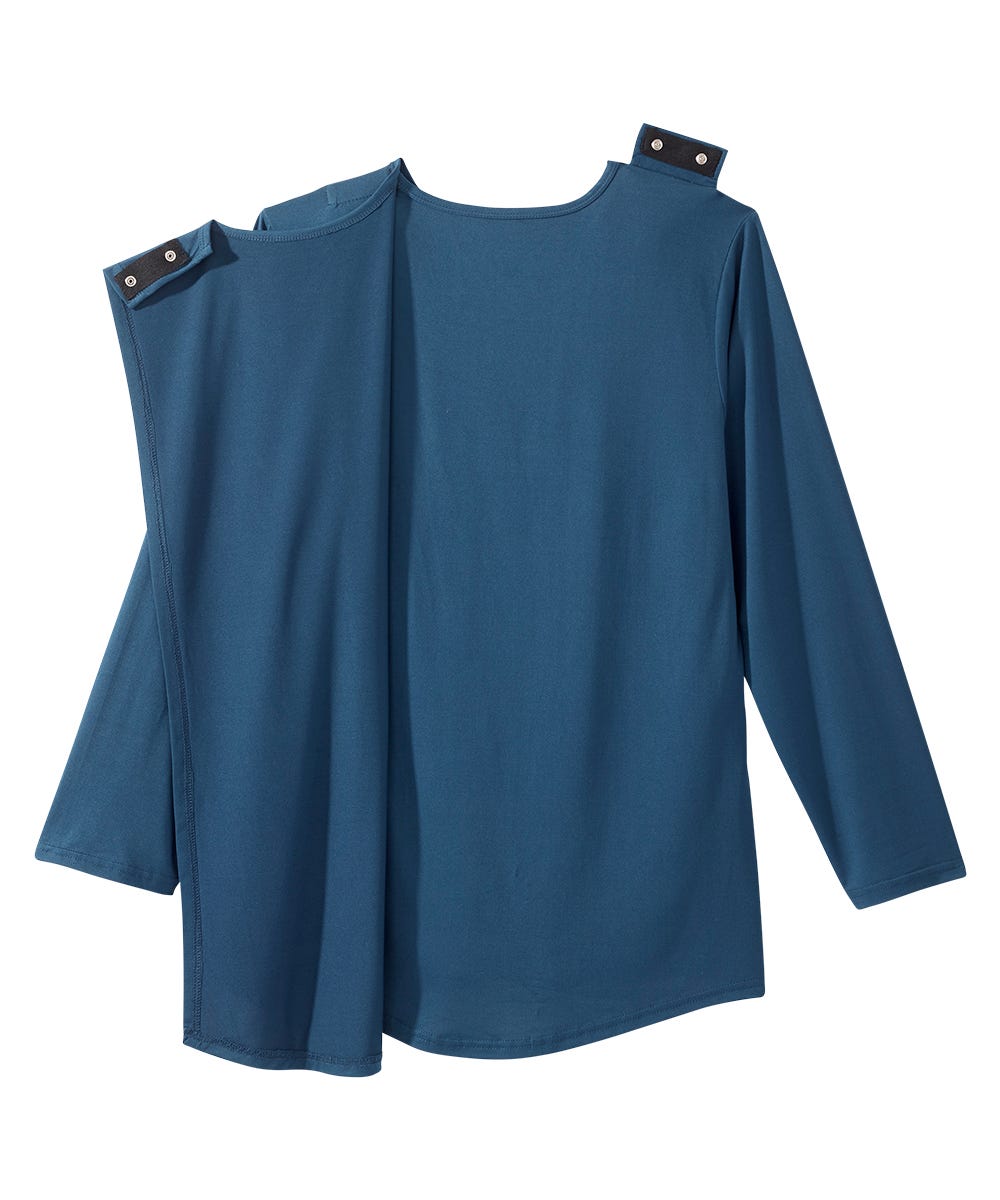 Women's Open Back Embellished Long Sleeve Top - Silverts 17