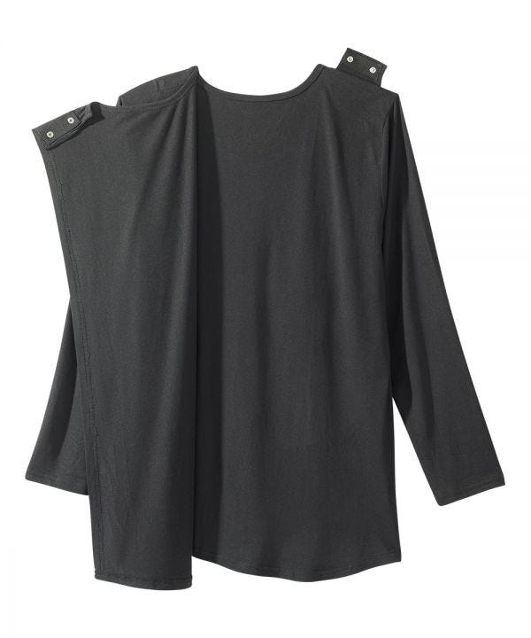 Women's Open Back Embellished Long Sleeve Top - Silverts 13
