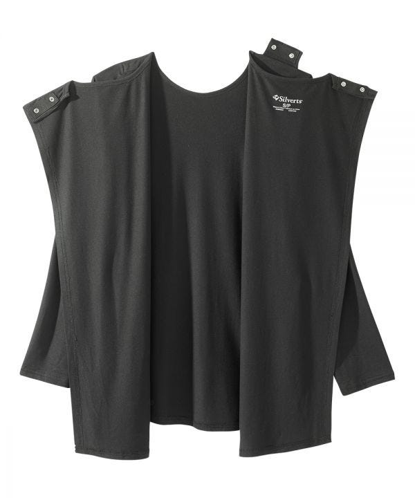 Women's Open Back Embellished Long Sleeve Top - Silverts 12