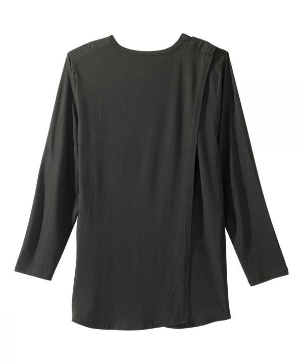 Women's Open Back Embellished Long Sleeve Top - Silverts 14