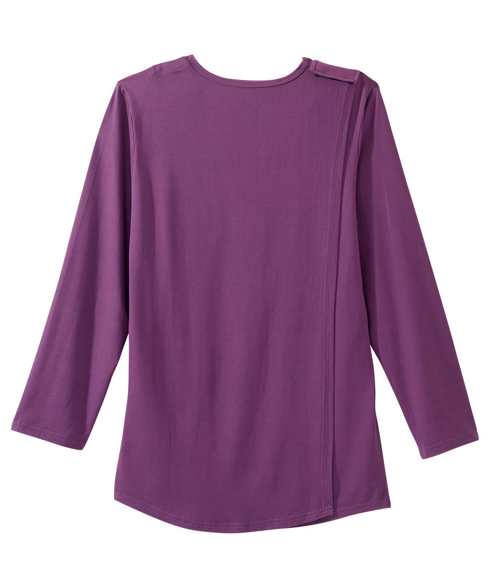 Women's Open Back Embellished Long Sleeve Top - Silverts 9
