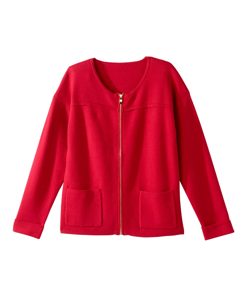 Women's Zip Front Sweater - Silverts 4