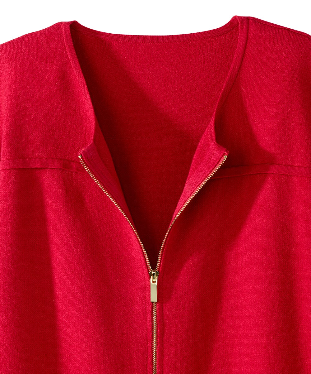 Women's Zip Front Sweater - Silverts 5