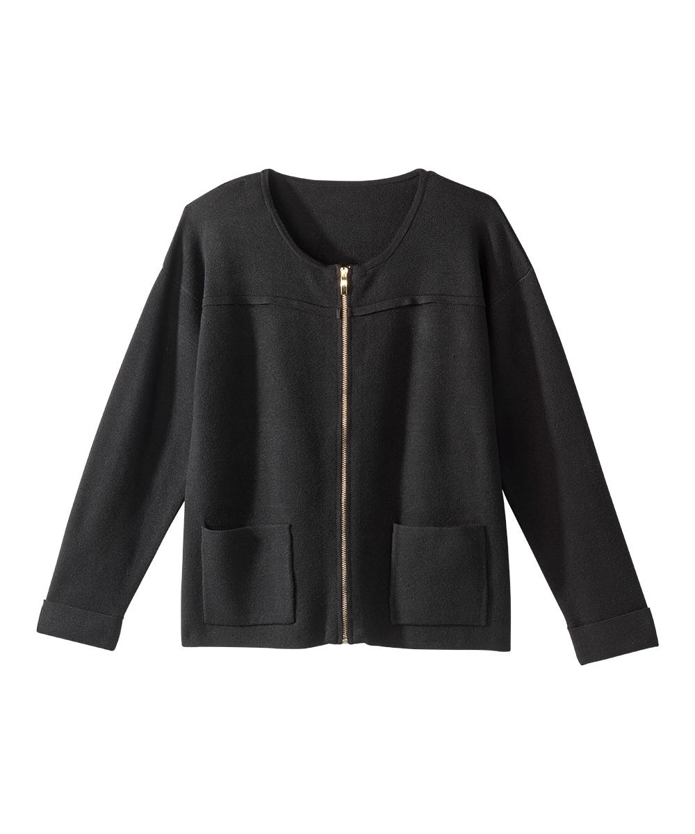 Women's Zip Front Sweater - Silverts 1