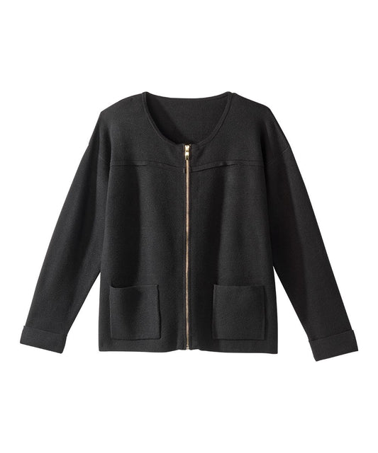Women's Zip Front Sweater - Silverts 1