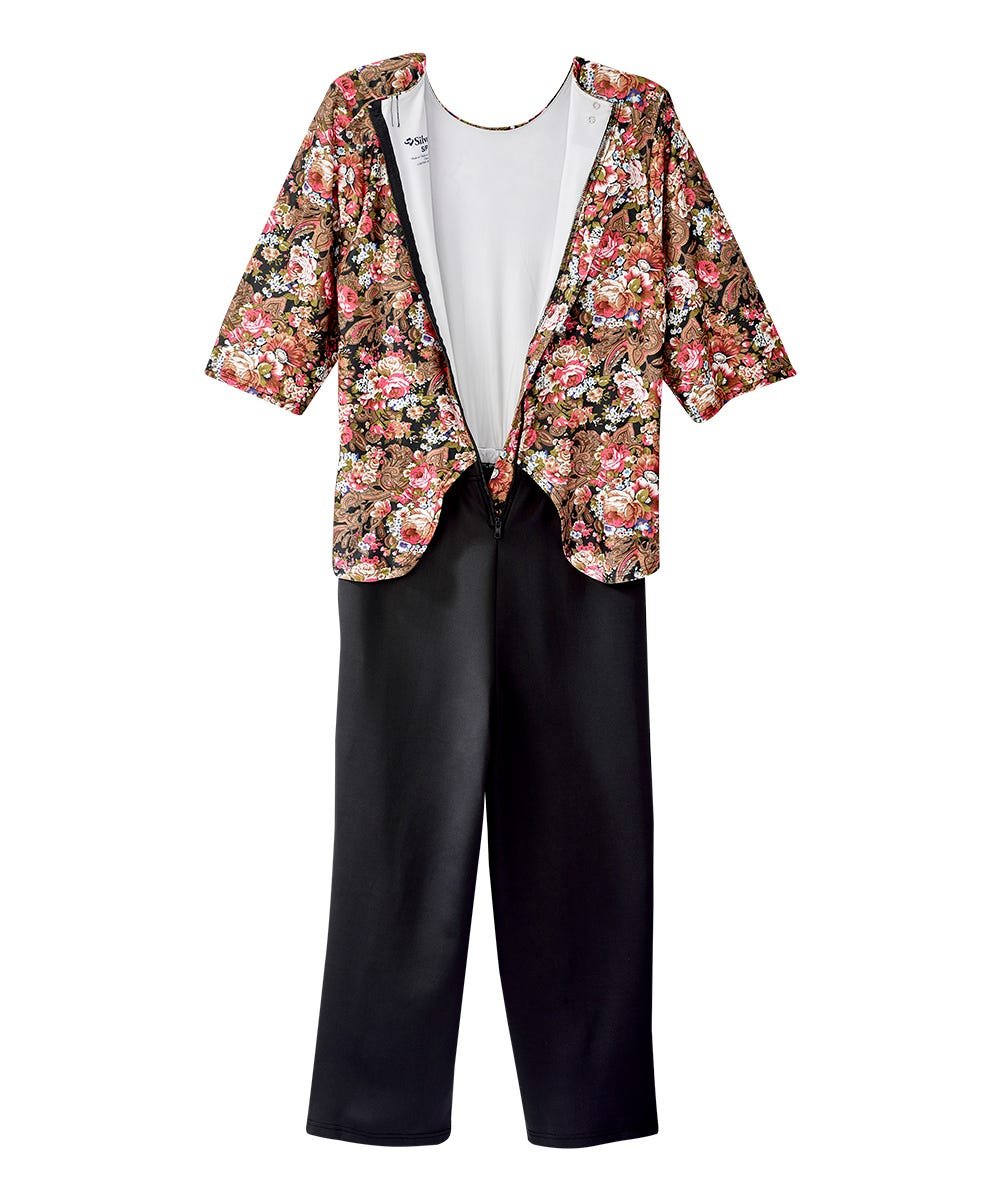 Women's Stay Dressed Jumpsuit with Lace Top - Silverts 7