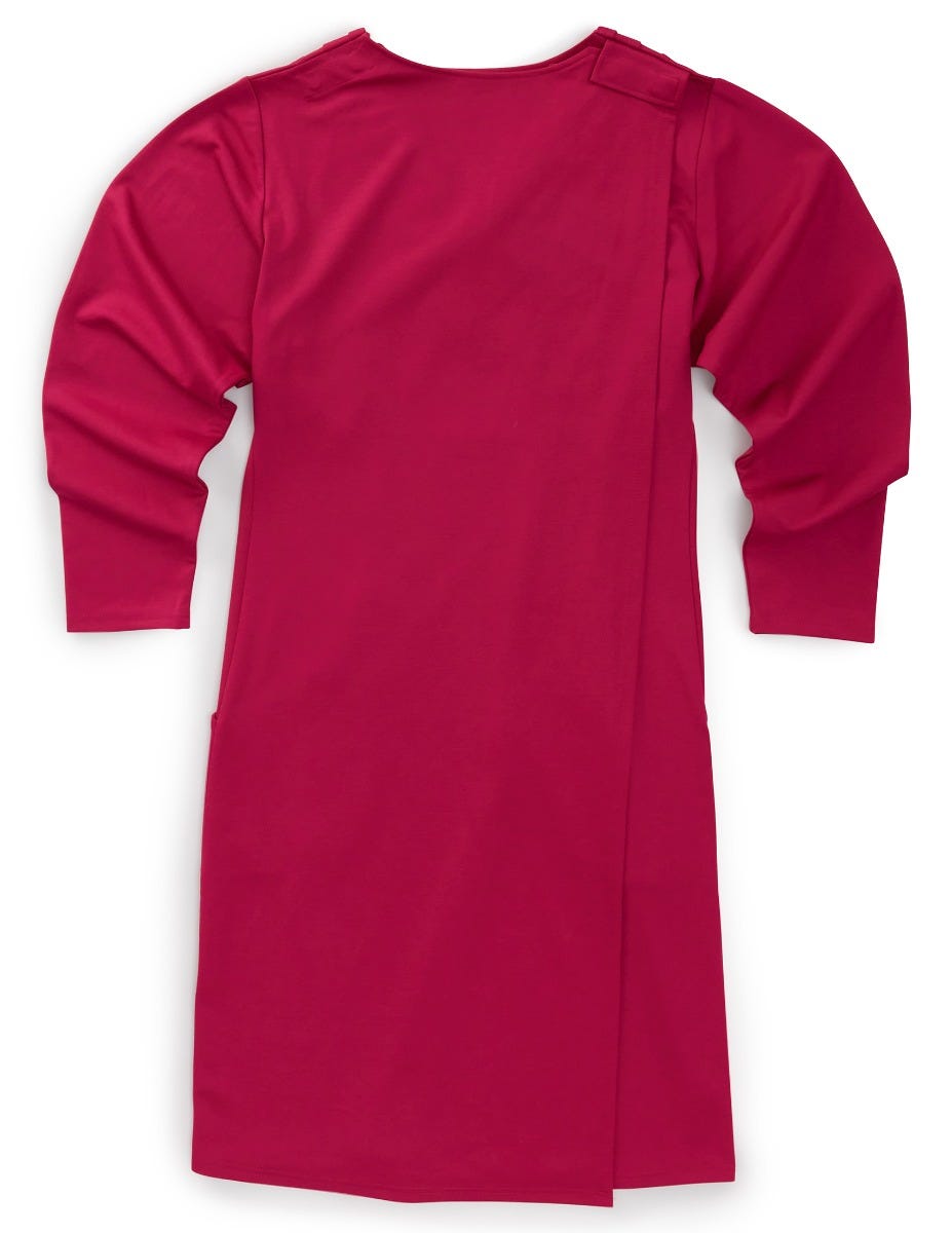 Women's Long-Sleeve Open Back Ponte Dress - Silverts 5