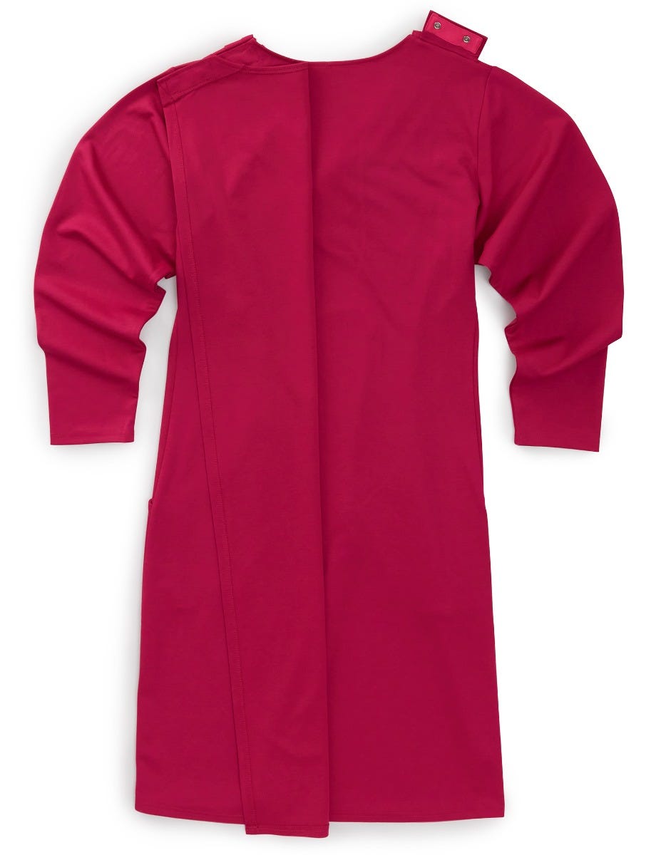 Women's Long-Sleeve Open Back Ponte Dress - Silverts 2