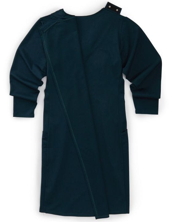 Women's Long-Sleeve Open Back Ponte Dress - Silverts 4