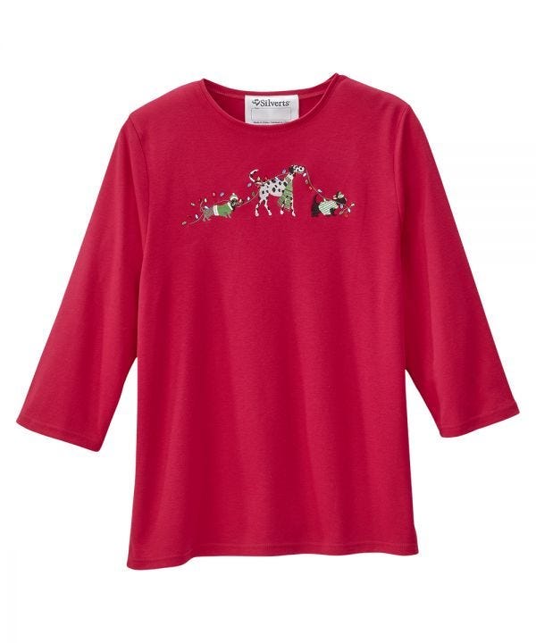 Women's Open Back Seasonal Print Top - Silverts 11