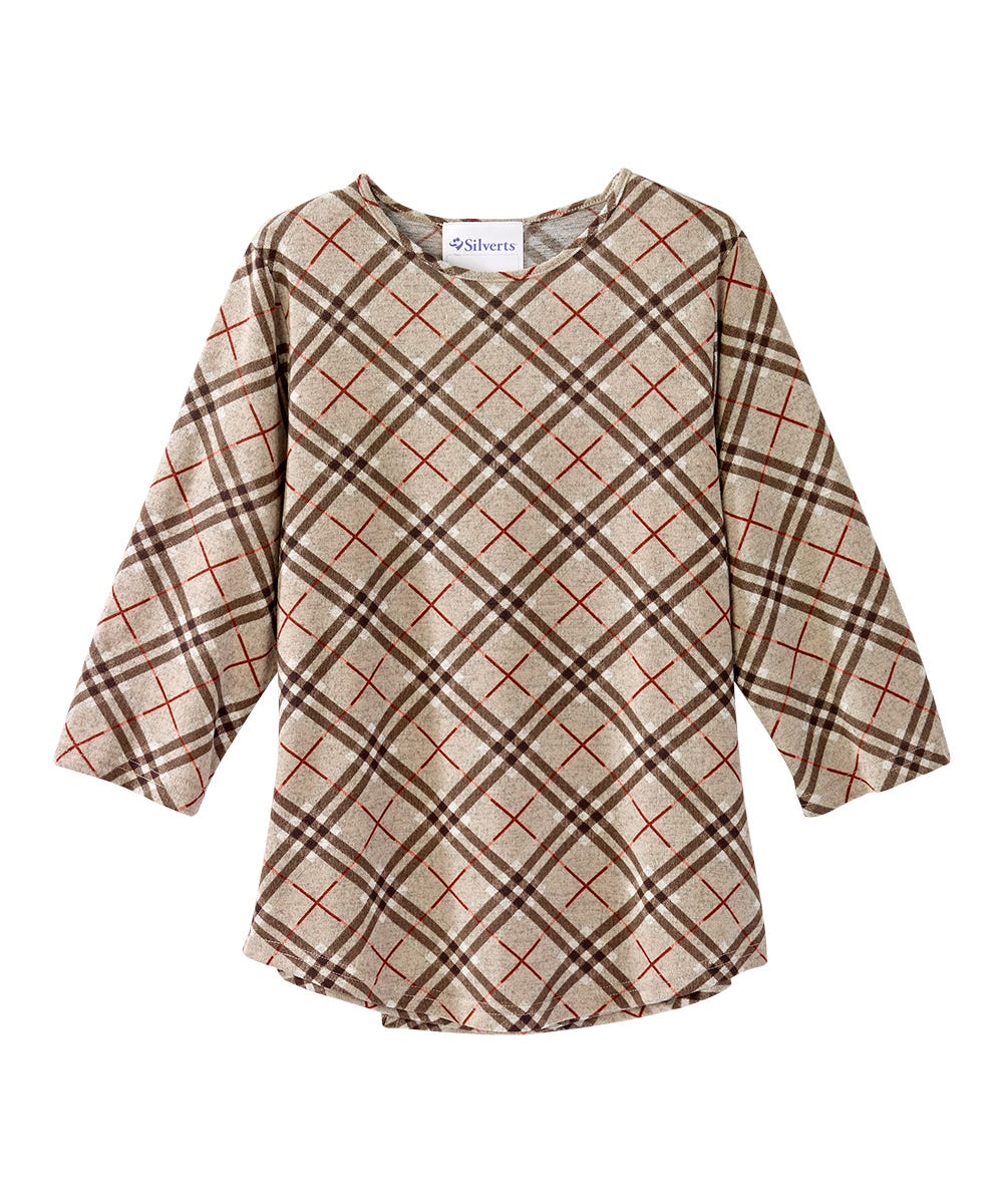Women's Open Back Soft Sweater Knit Top - Silverts 1