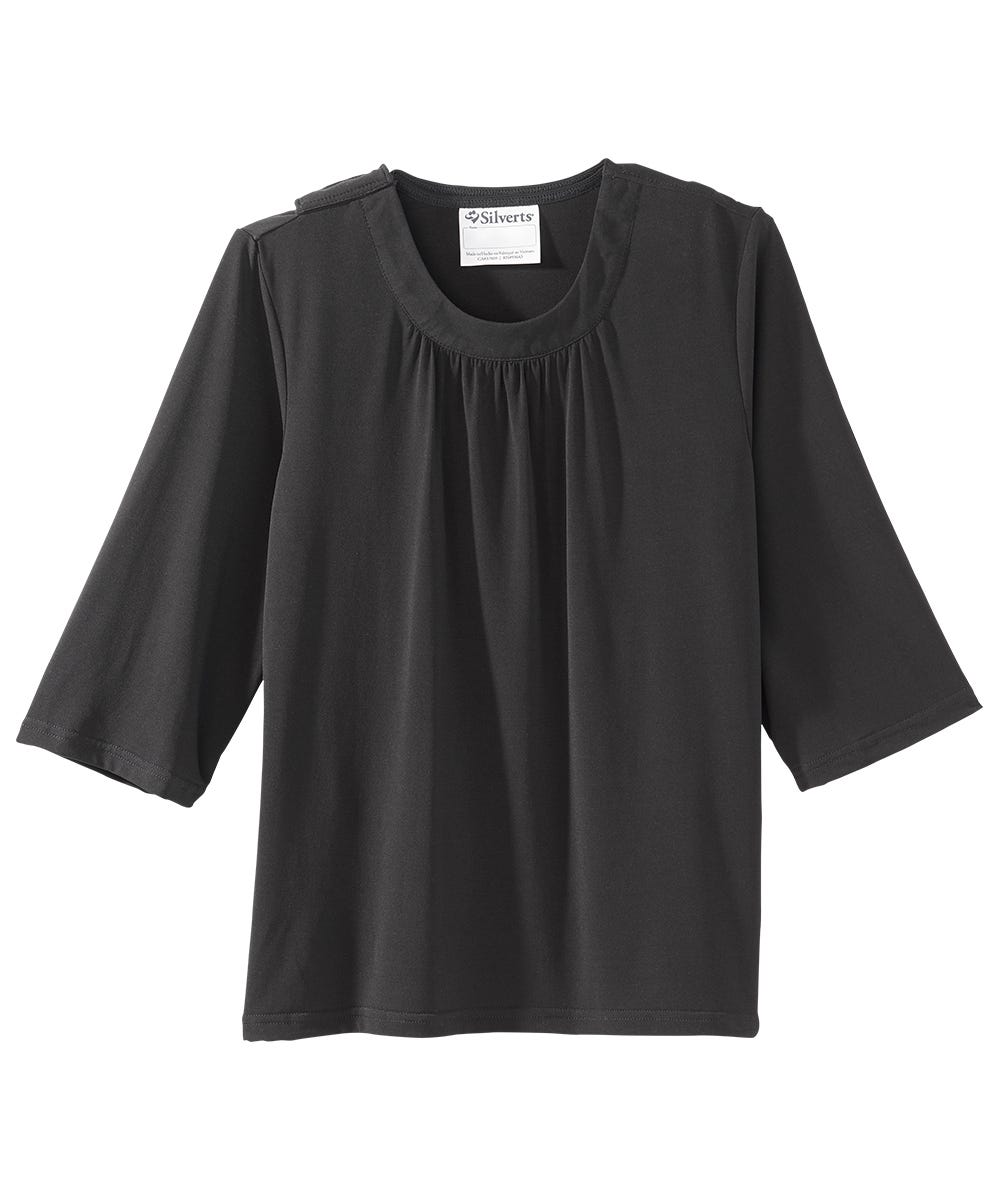Women's Open Back Shirred Top - Silverts 4