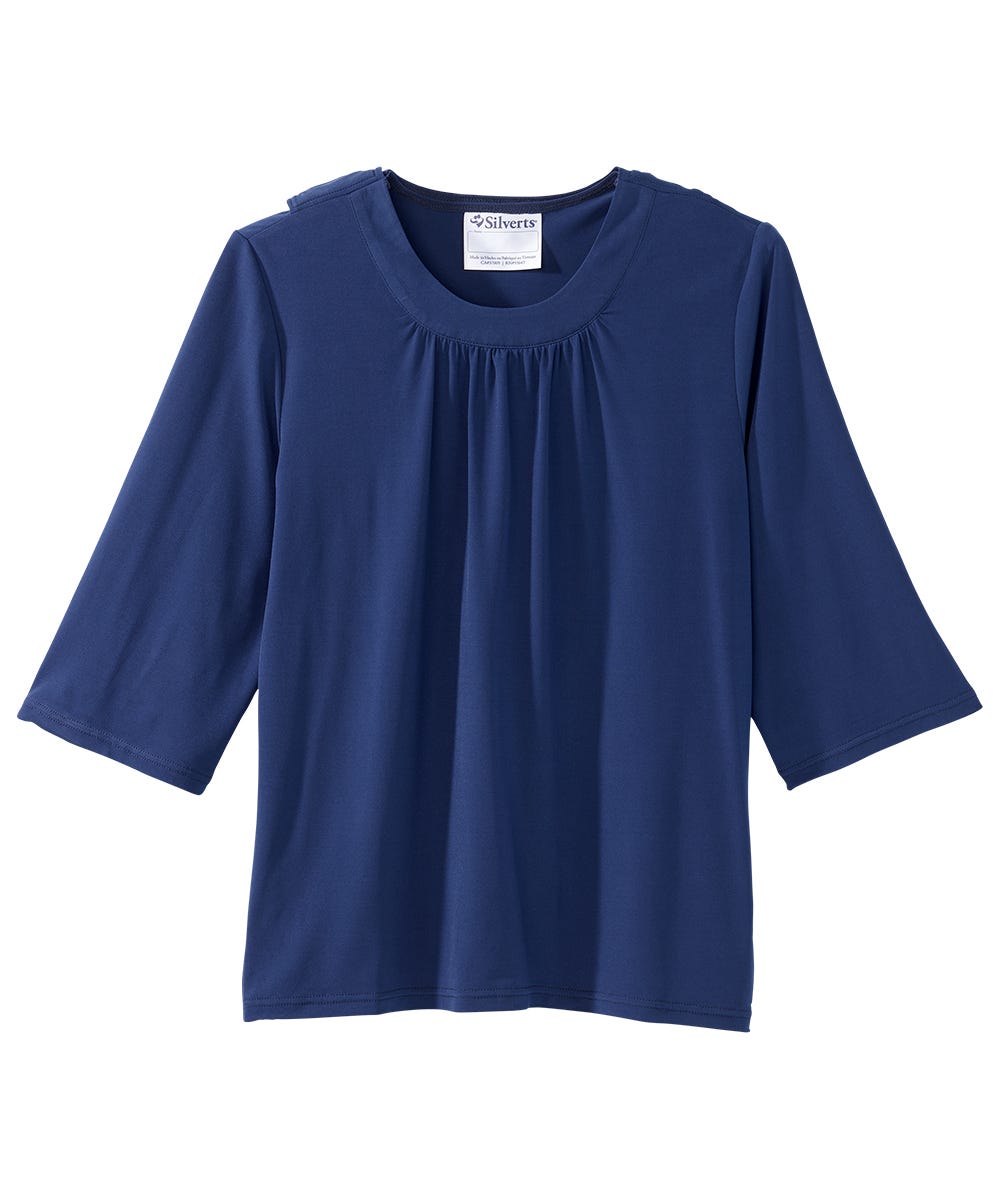 Women's Open Back Shirred Top - Silverts 16
