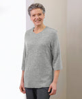 Women's Open Back 3/4 Sleeve Soft Top - Clearance - Silverts 12