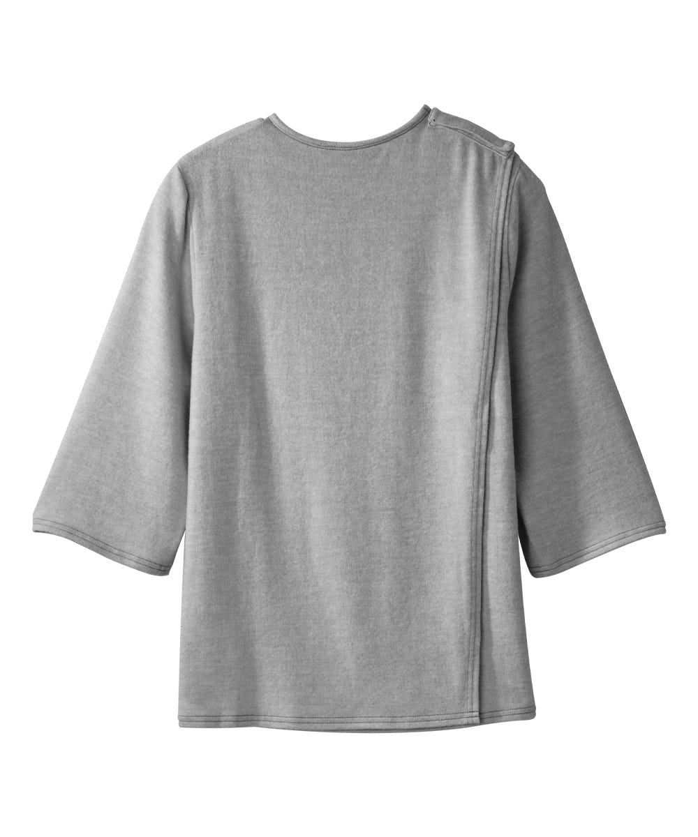 Women's Open Back 3/4 Sleeve Soft Knit Top - Silverts 9