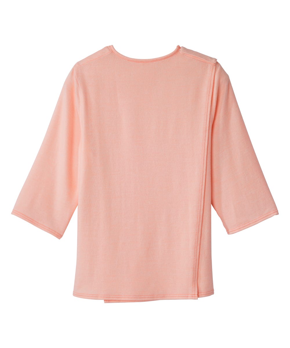 Women's Open Back 3/4 Sleeve Soft Knit Top - Silverts 7