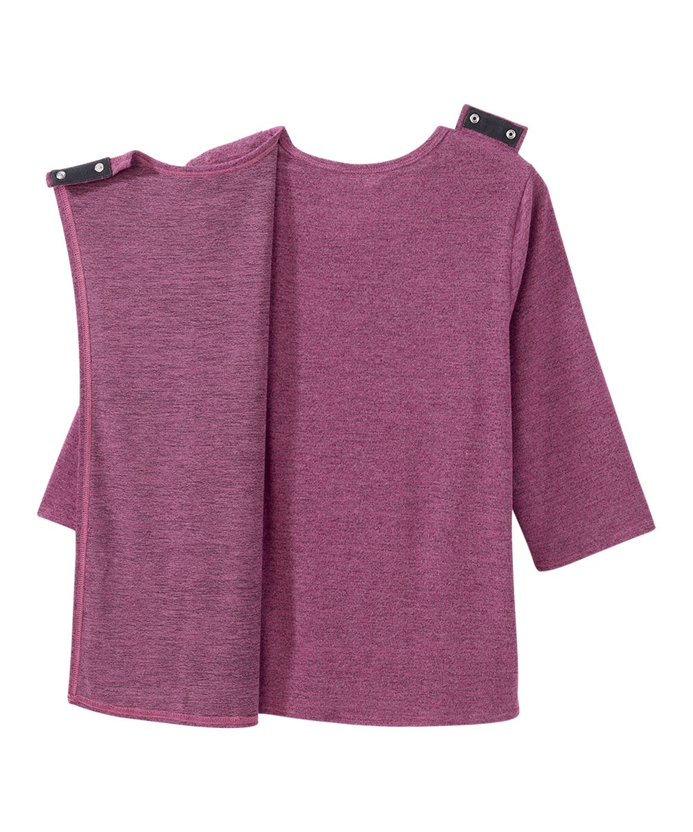 Women's Open Back 3/4 Sleeve Soft Top - Clearance