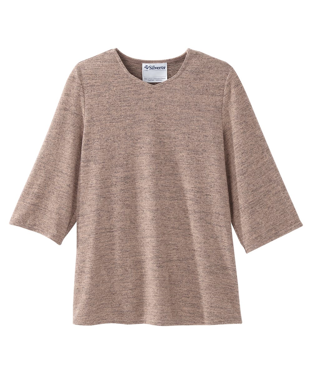 Women's Open Back 3/4 Sleeve Soft Top - Clearance - Silverts 13