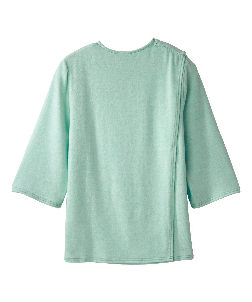 Women's Open Back 3/4 Sleeve Soft Knit Top - Silverts 13