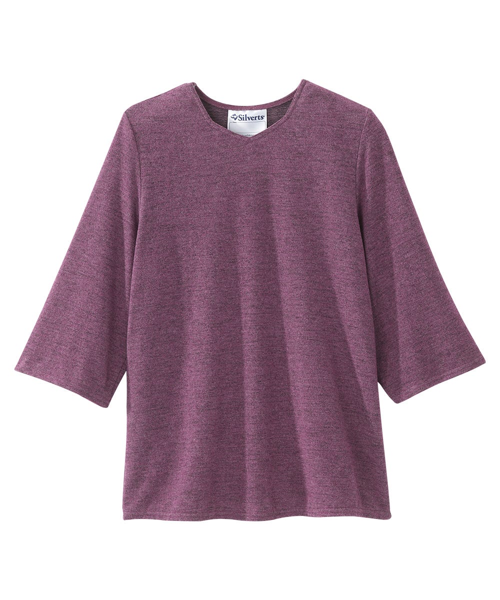 Women's Open Back 3/4 Sleeve Soft Top - Clearance - Silverts 17