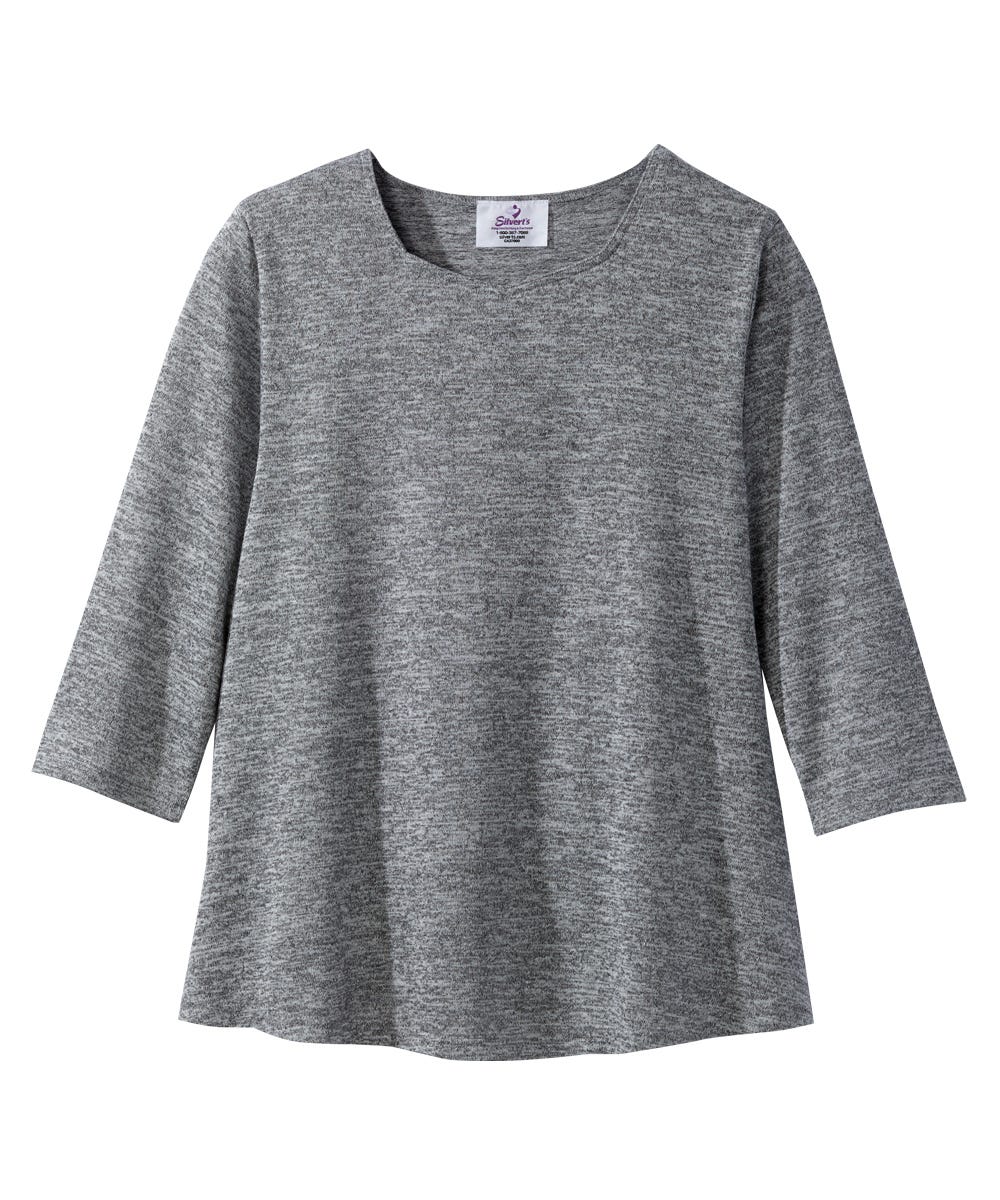 Women's Open Back 3/4 Sleeve Soft Top - Clearance - Silverts 23
