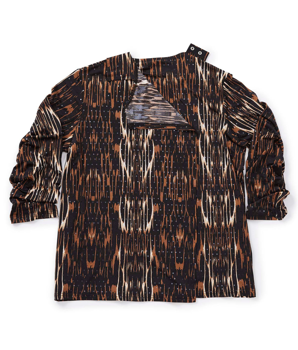 Women's Open Back 3/4 Sleeve Twofer Top - Silverts 12