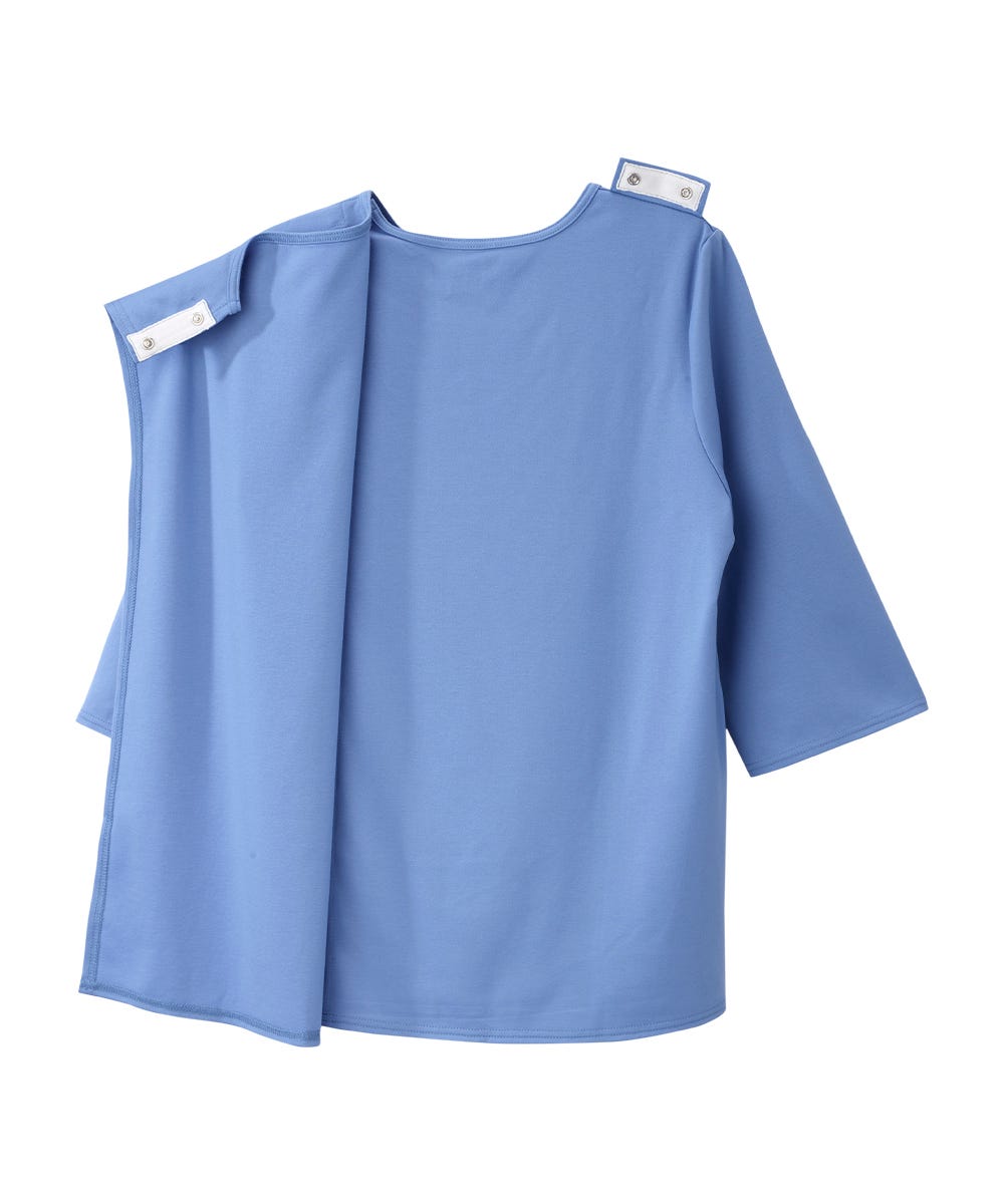 Women's Open Back 3/4 Length Sleeve Top with Embroidery - Silverts 10