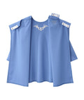 Women's Open Back 3/4 Length Sleeve Top with Embroidery - Silverts 17