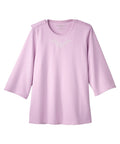 Women's Open Back 3/4 Length Sleeve Top with Embroidery - Silverts 2