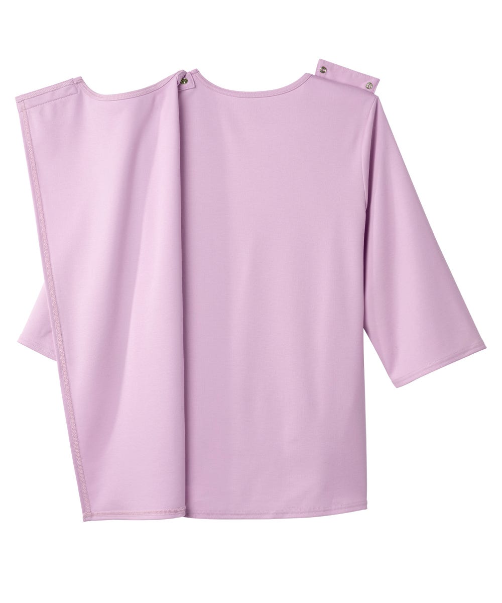 Women's Open Back 3/4 Length Sleeve Top with Embroidery - Silverts 3