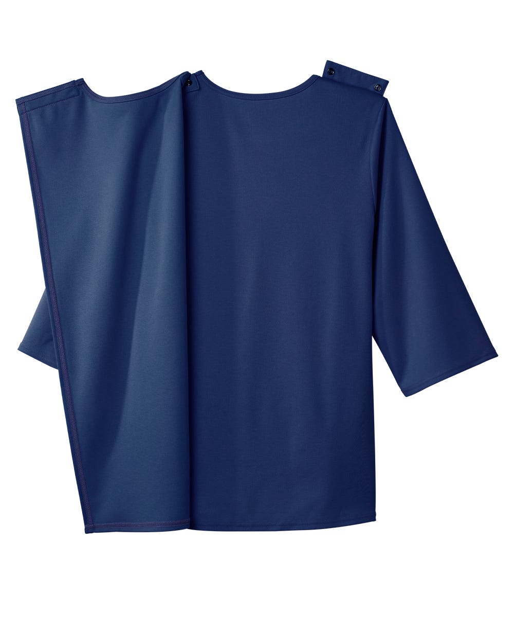 Women's Open Back 3/4 Length Sleeve Top with Embroidery - Silverts 34