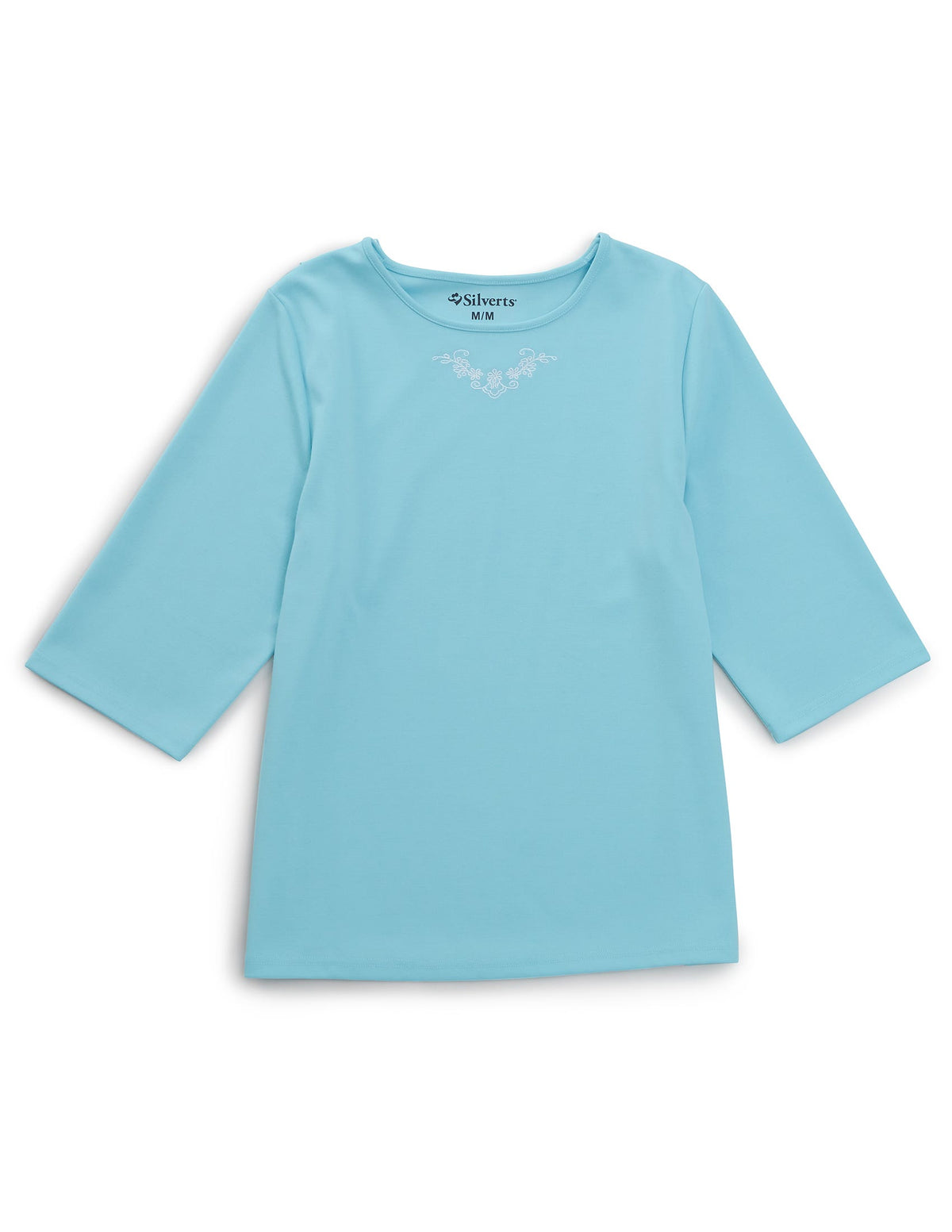 Women's Embroidered Adaptive 3/4 Sleeve Top - Clearance - Silverts 6