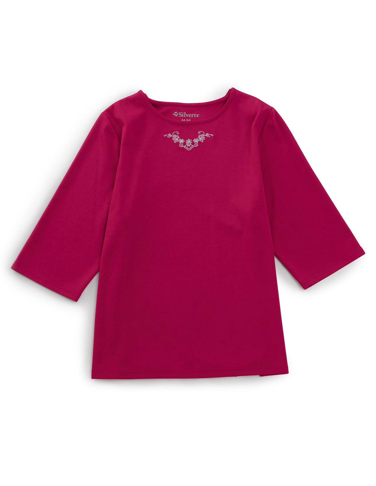Women's Embroidered Adaptive 3/4 Sleeve Top - Clearance - Silverts 16
