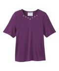 Women's Soft Embroidered Adaptive Top - Silverts 13