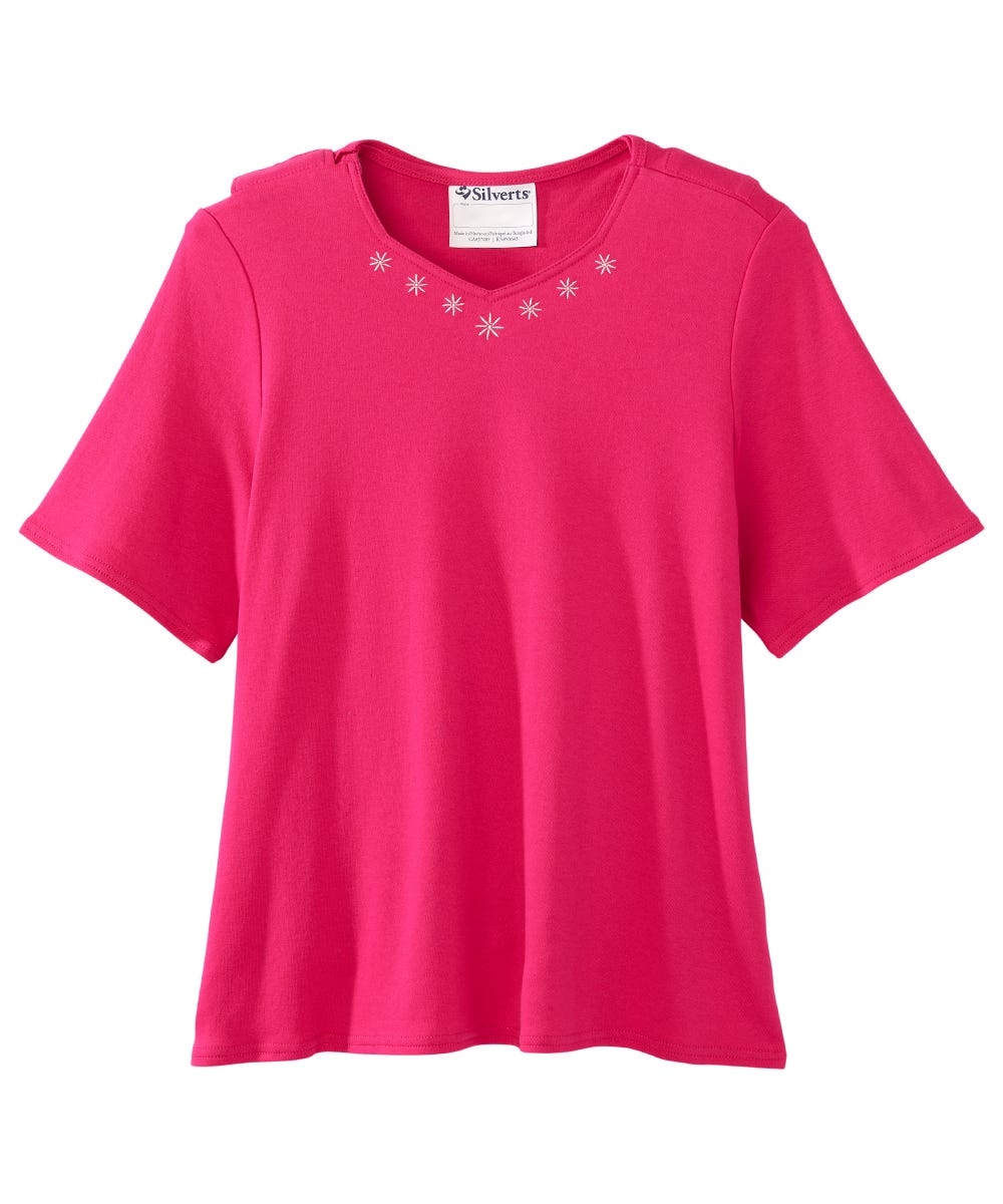 Women's Soft Embroidered Adaptive Top - Silverts 9