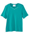 Women's Soft Embroidered Adaptive Top - Silverts 15