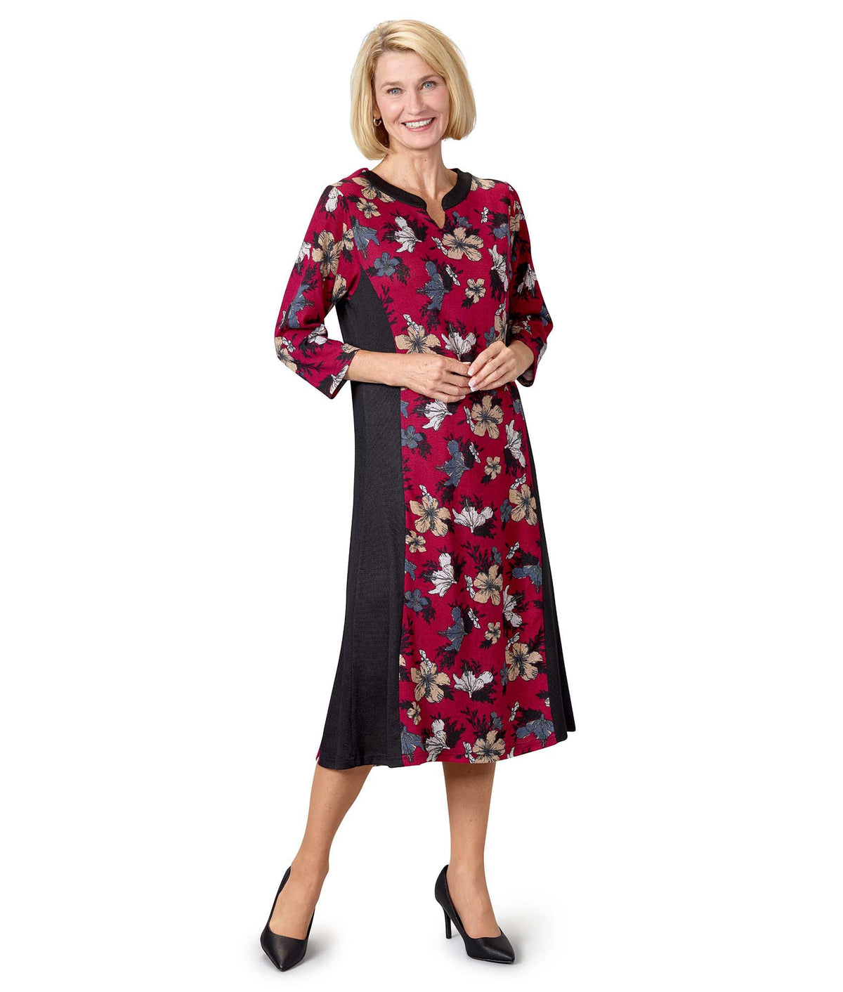 Women's Stylish Color Block Open Back Dress - Silverts 26