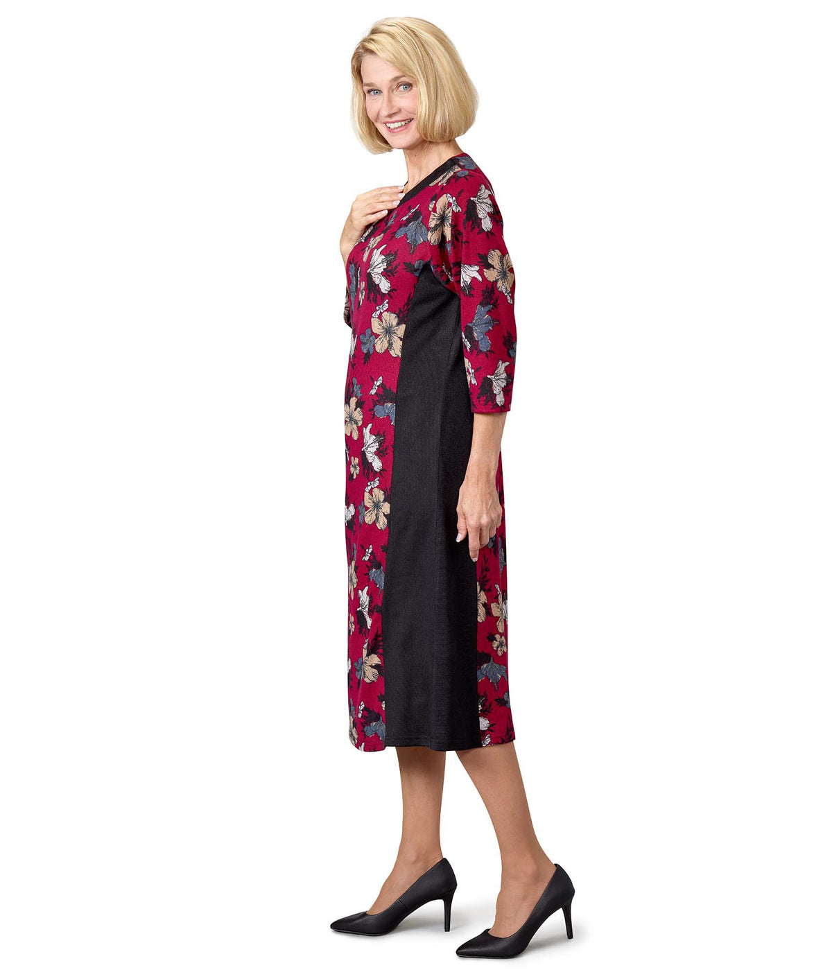 Women's Stylish Color Block Open Back Dress - Silverts 27