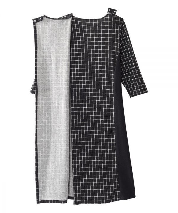 Women's Stylish Color Block Open Back Dress - Silverts 4