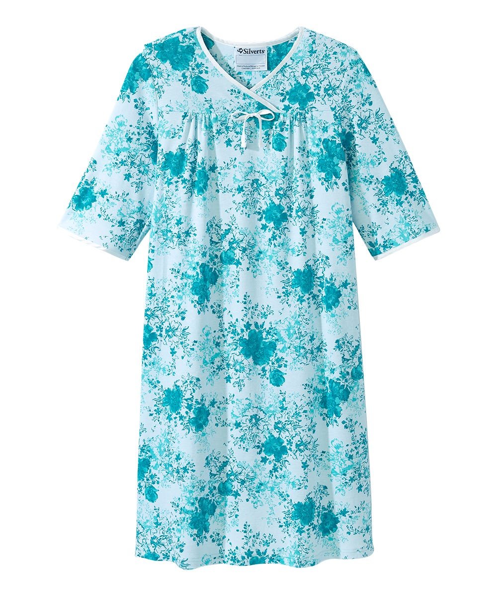Women's No Peek Hospital & Home Care Gown - Silverts 24