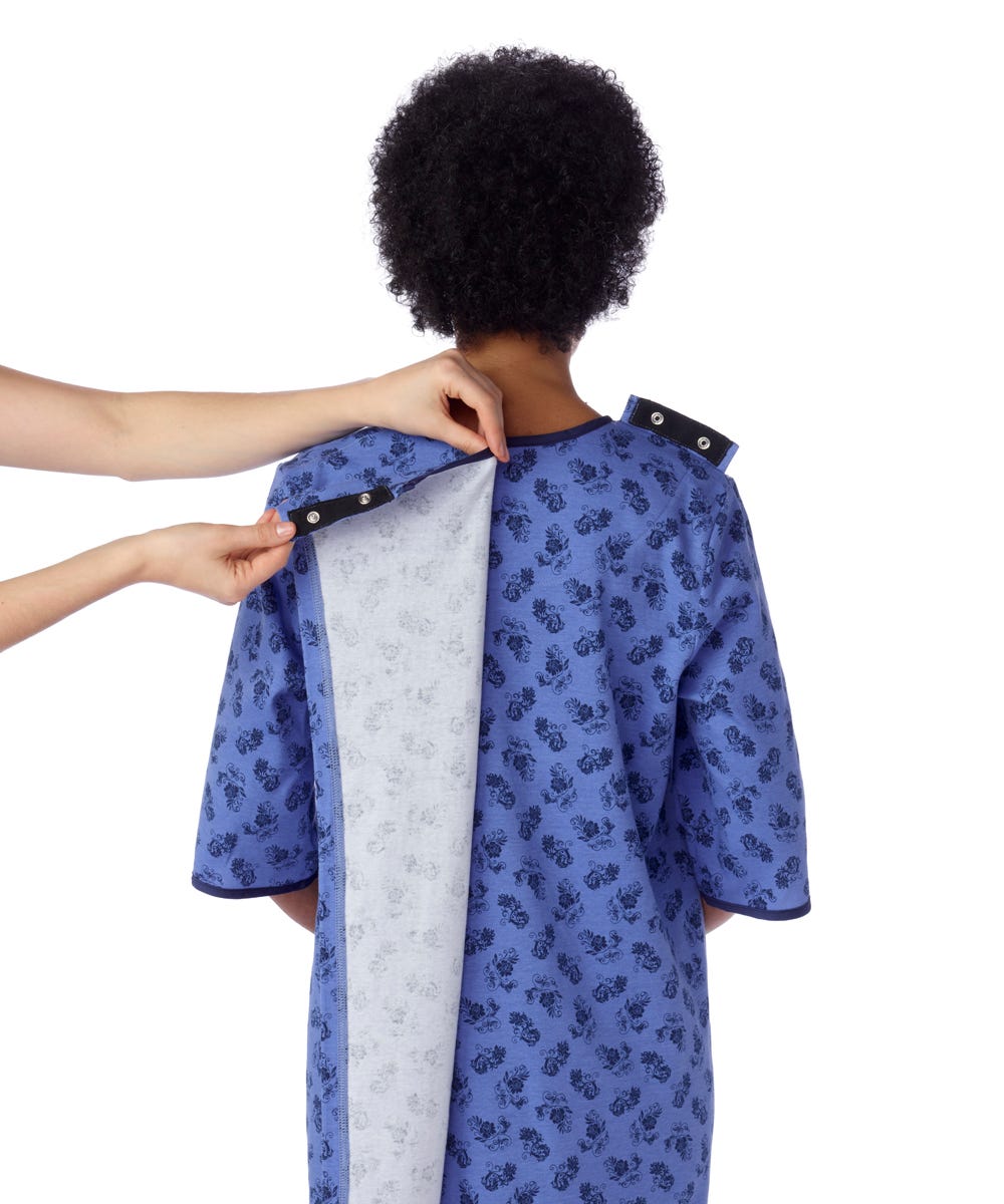 Women's No Peek Hospital & Home Care Gown - Silverts 13
