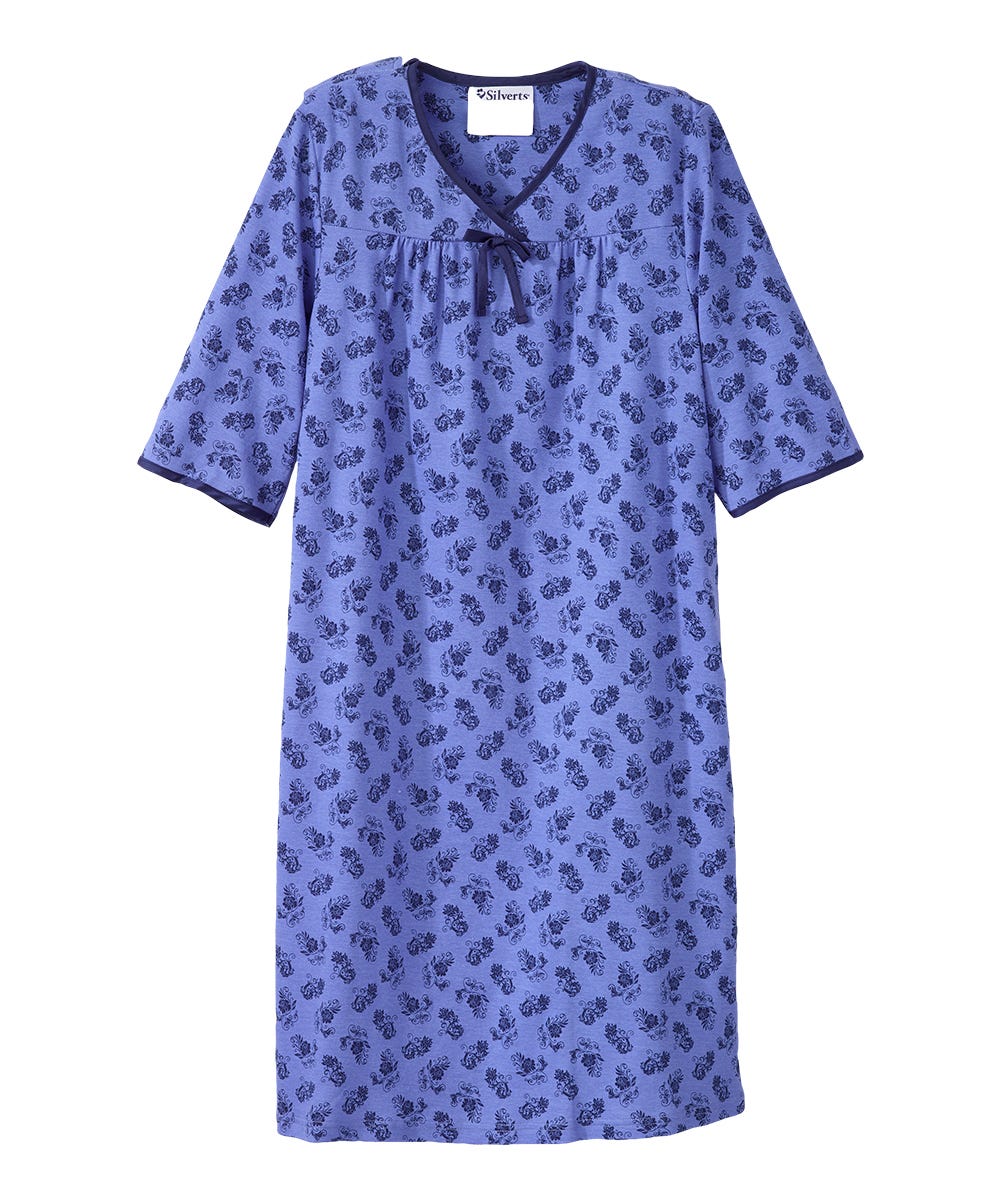 Women's No Peek Hospital & Home Care Gown - Silverts 14