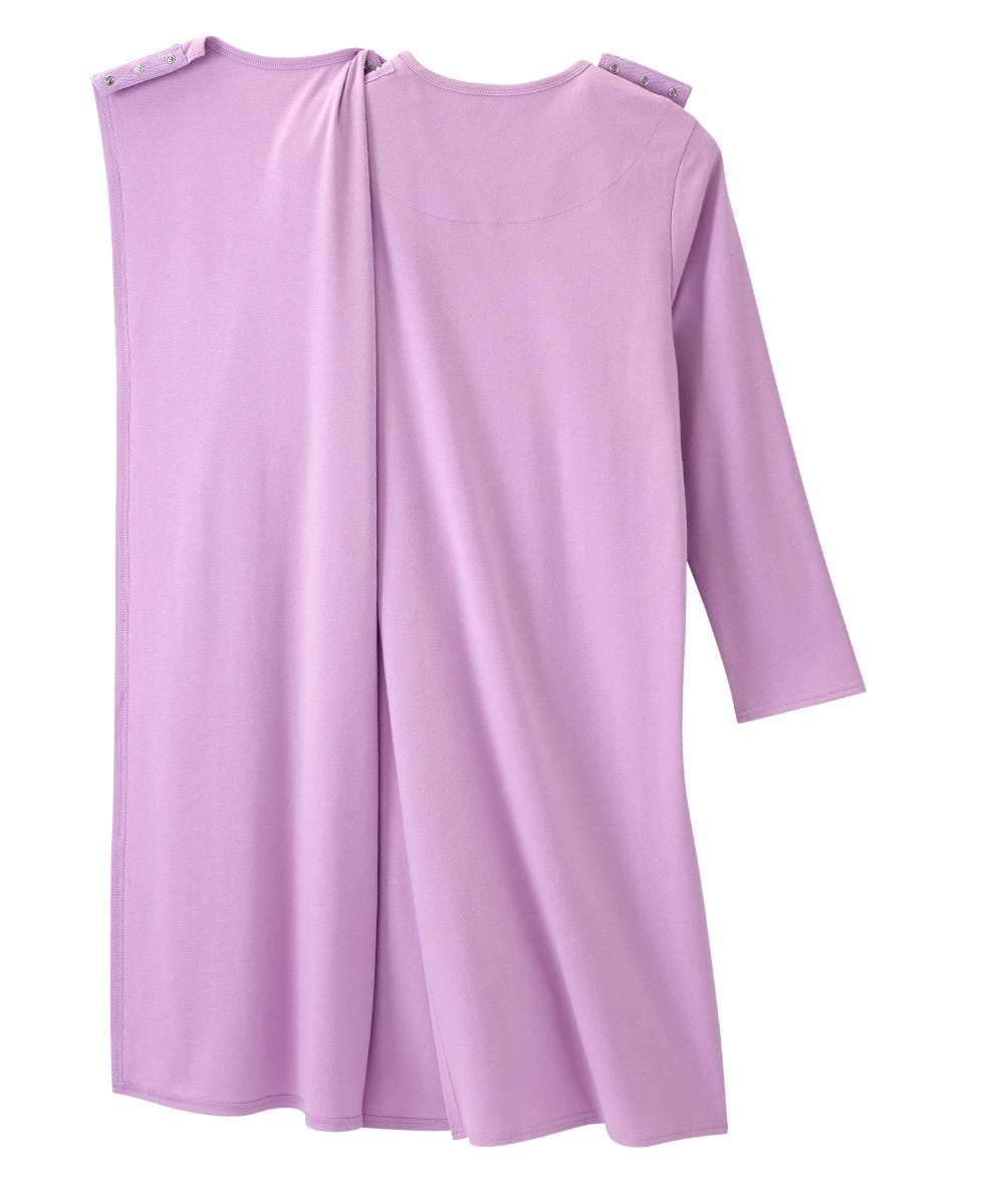 Women's No Peek Hospital & Home Care Long Sleeve Gown - Silverts 15