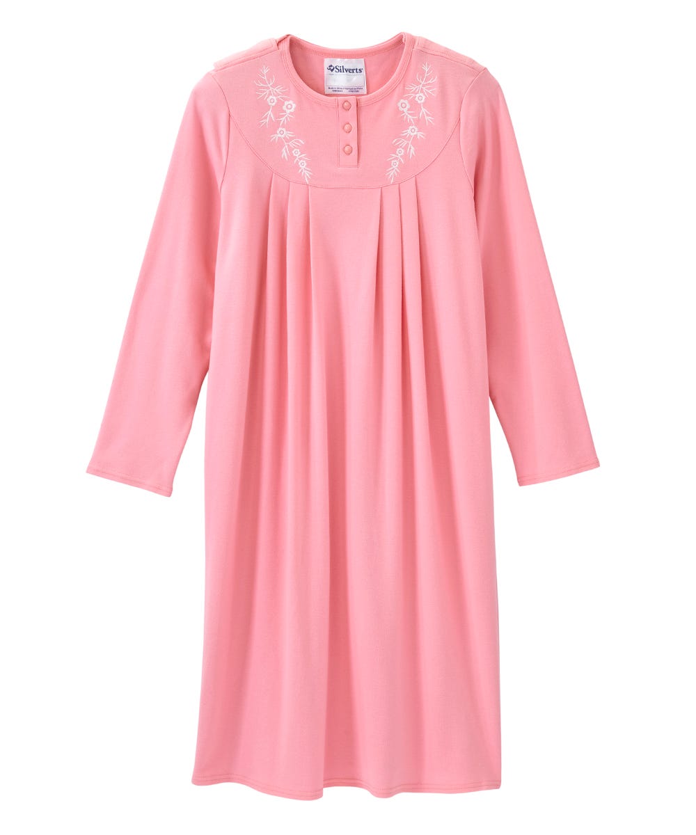 Women's No Peek Hospital & Home Care Long Sleeve Gown - Silverts 20