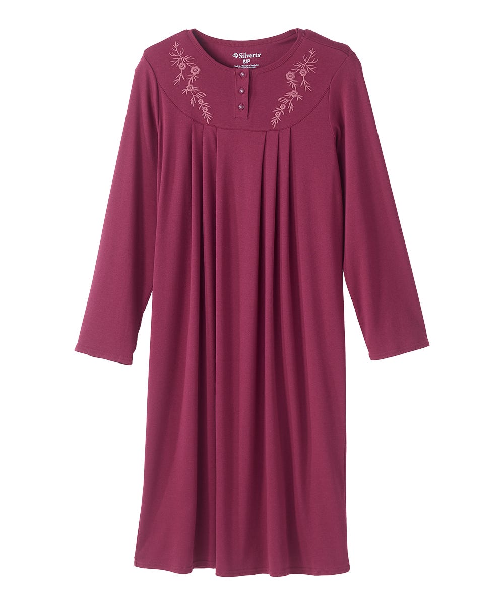 Women's No Peek Hospital & Home Care Long Sleeve Gown - Silverts 9