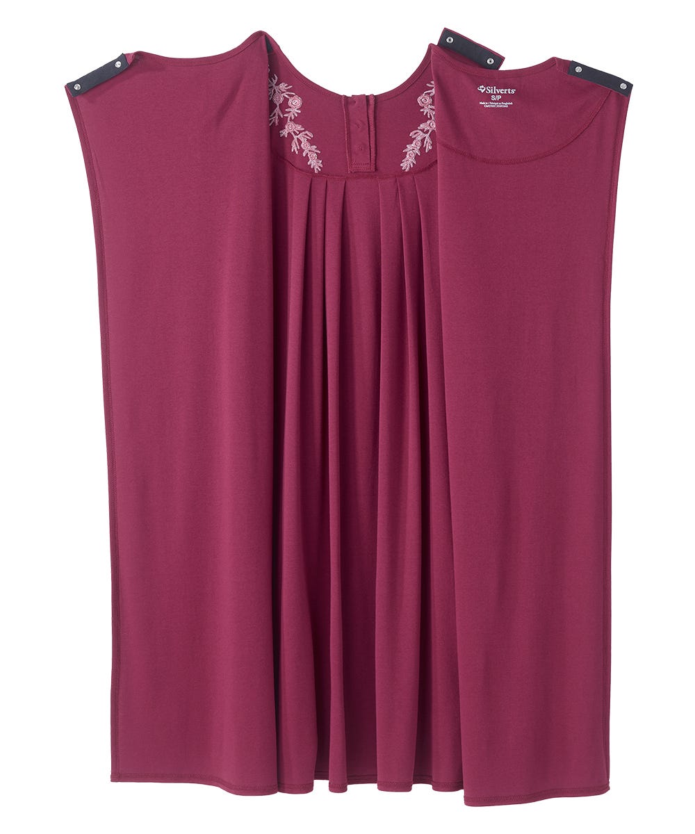 Women's No Peek Hospital & Home Care Long Sleeve Gown - Silverts 11