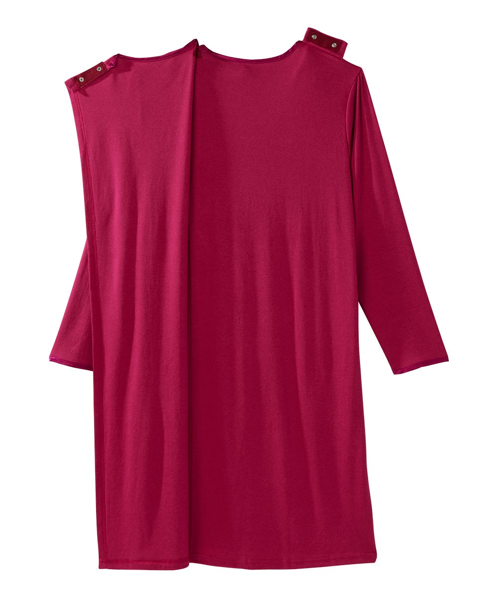 Women's Soft Bow Open Back Nightgown - Silverts 8