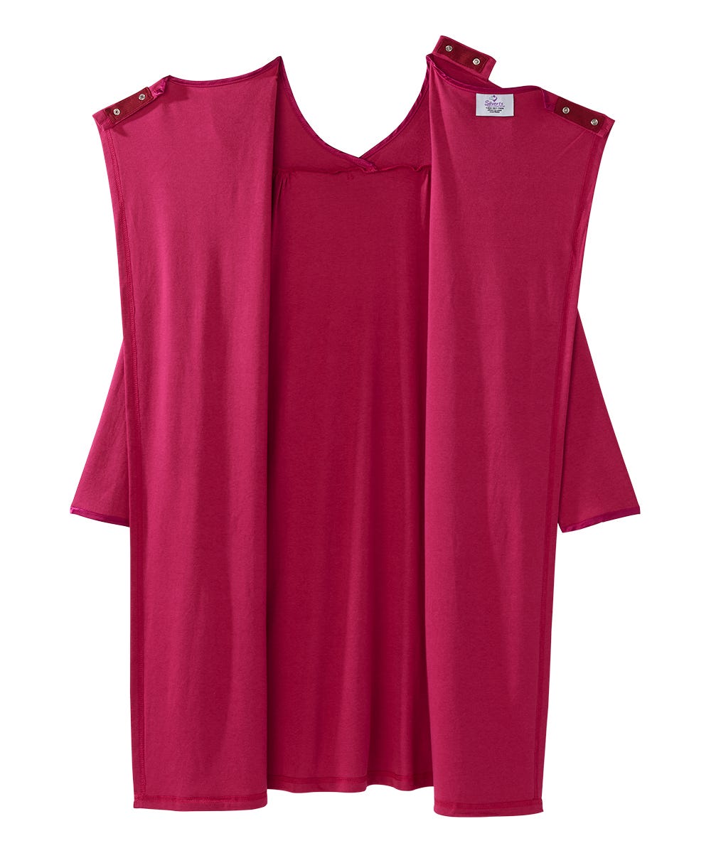 Women's Soft Bow Open Back Nightgown - Silverts 9