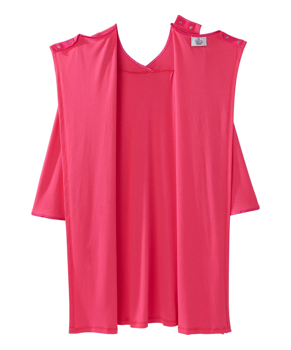 Women's Soft Bow Open Back Nightgown - Silverts 13